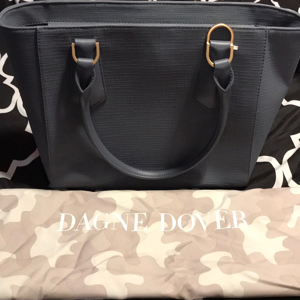 Dagne Dover Midi Classic Tote in Ash Blue
